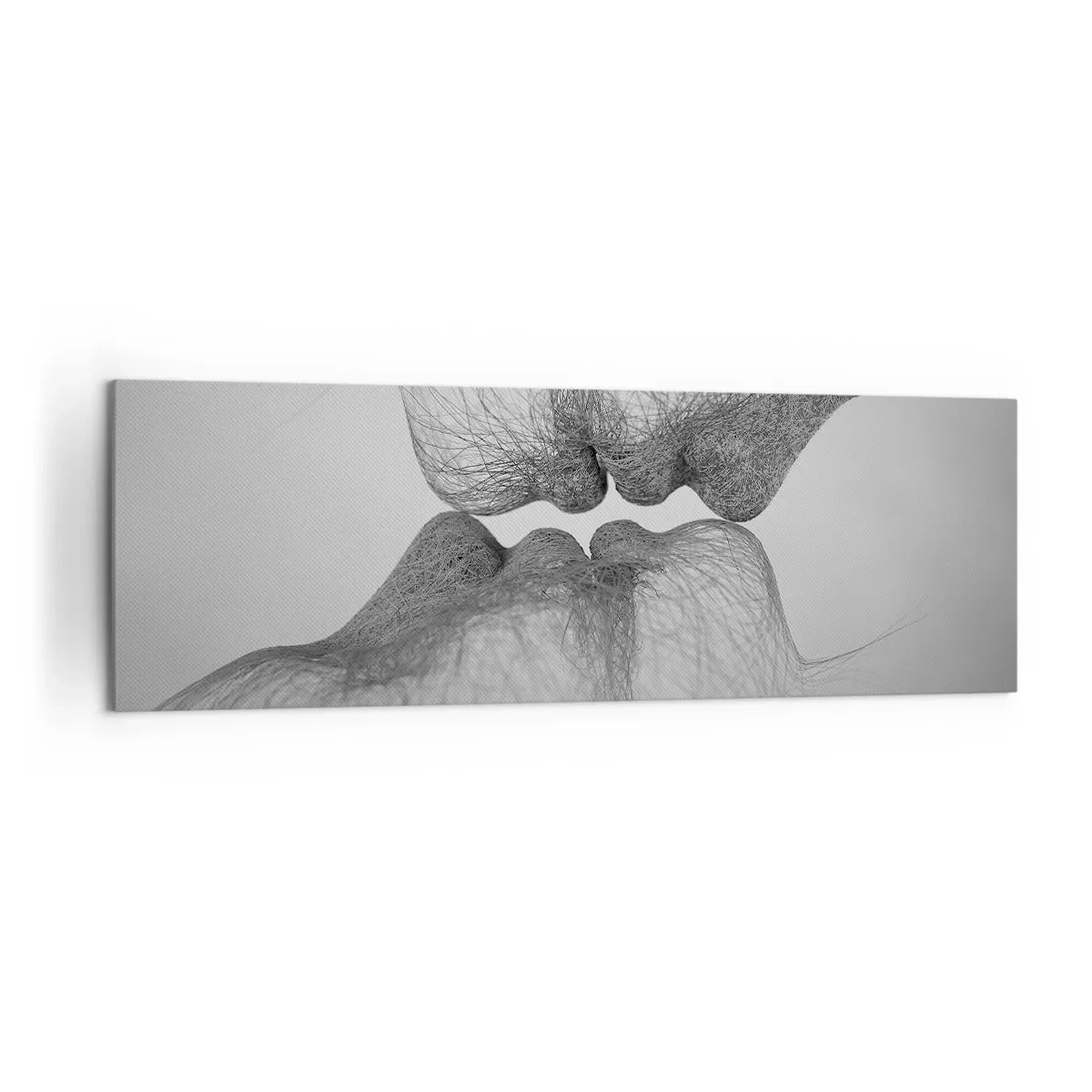 Bild auf Leinwand - Leinwandbild - Ein abstrakter Kuss in ätherischer Form - 160x50cm - Kuss des Windes - Moderne Wanddekoration für Wohnzimmer und Schlafzimmer ARTTOR