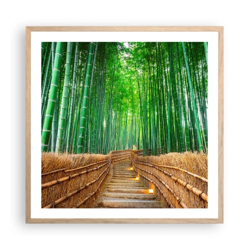 Poster in einem Rahmen aus heller Eiche - Die Essenz der asiatischen Natur - 60x60 cm