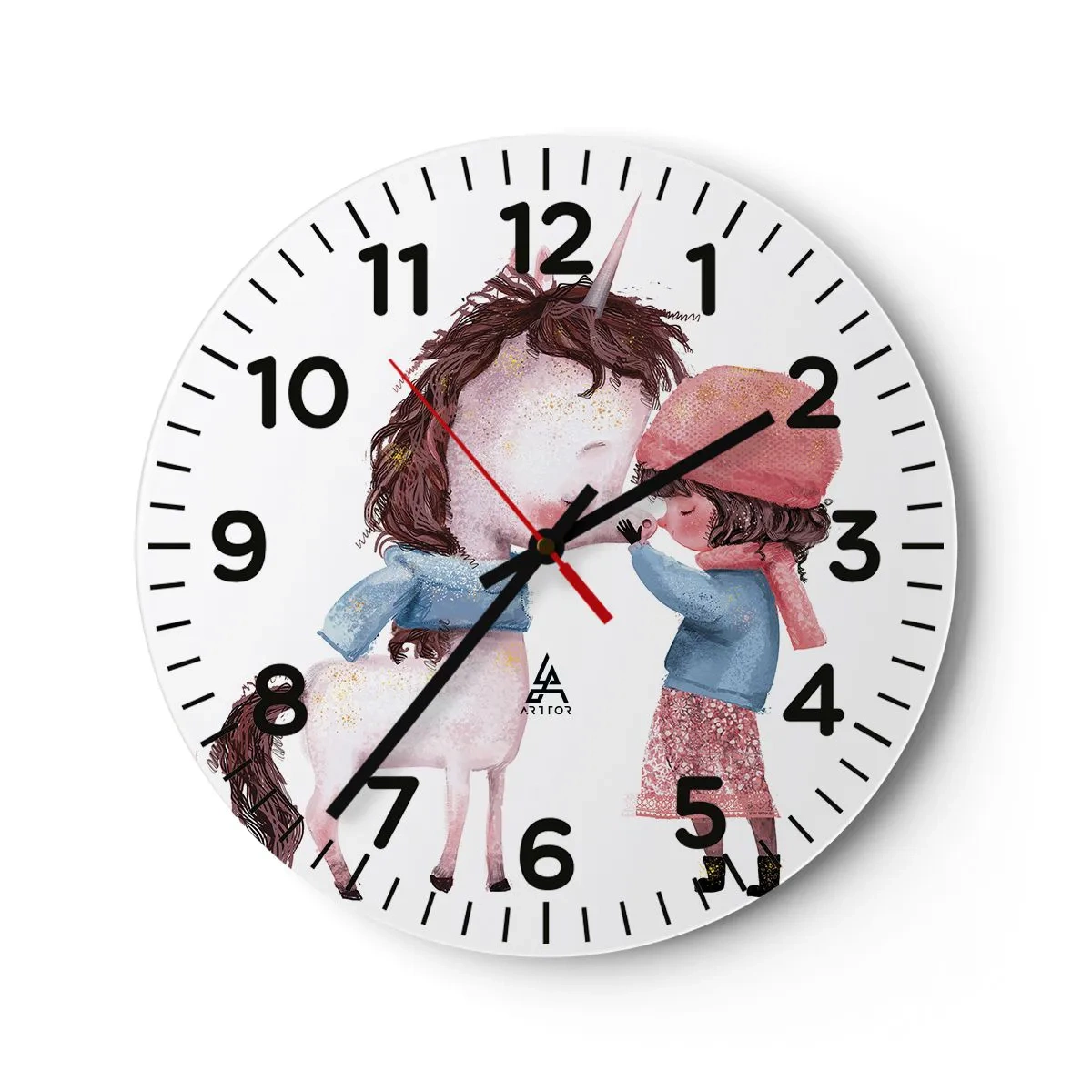 Wanduhr - Glasuhr - Ein Wintermärchen - 30x30 cm