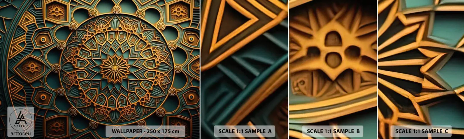 Fototapetenmuster Standard Eco - In arabischer Atmosphäre - Mosaik, Arabisch, Dekorationen - 100x30 cm