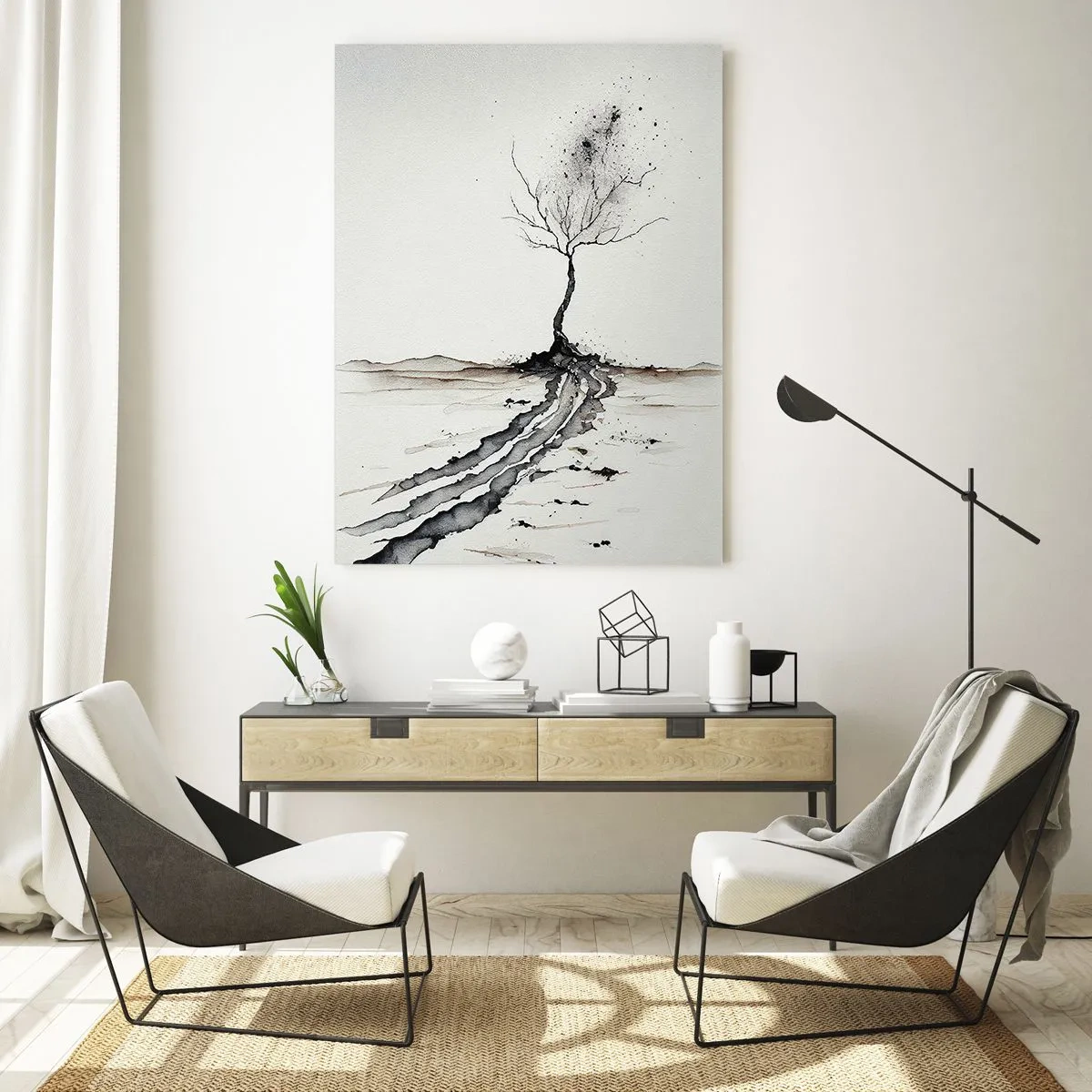 Glasbild - Bild auf glas - Wintermelancholie - 70x100 cm