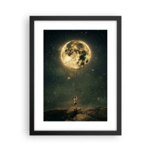 Poster in einem schwarzem Rahmen - Der Mann, der den Mond gestohlen hat - 30x40 cm