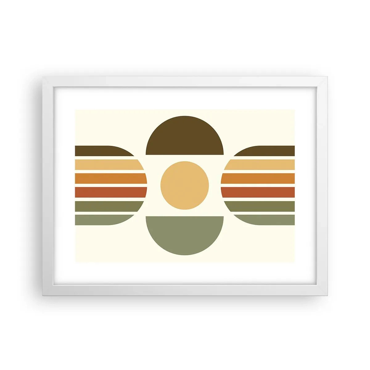 Poster in einem weißen Rahmen - In Erdtönen - 40x30 cm