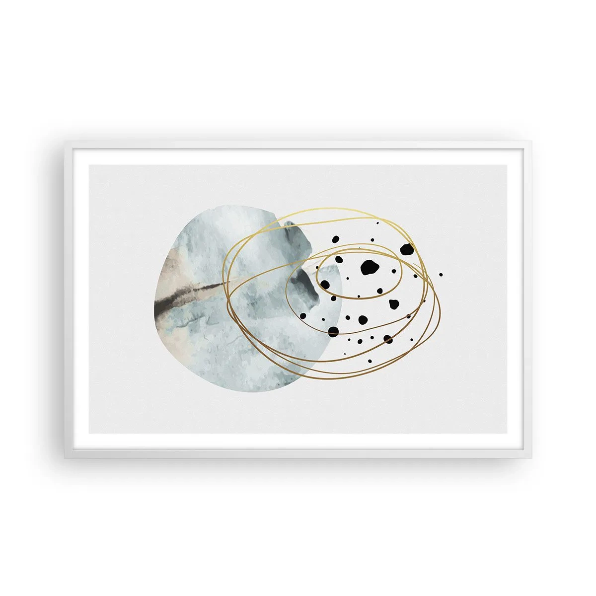 Poster in einem weißen Rahmen - Vom Weltraum umarmt - 91x61 cm