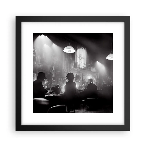 Poster in einem schwarzem Rahmen - In Jazz-Atmosphäre - 30x30 cm