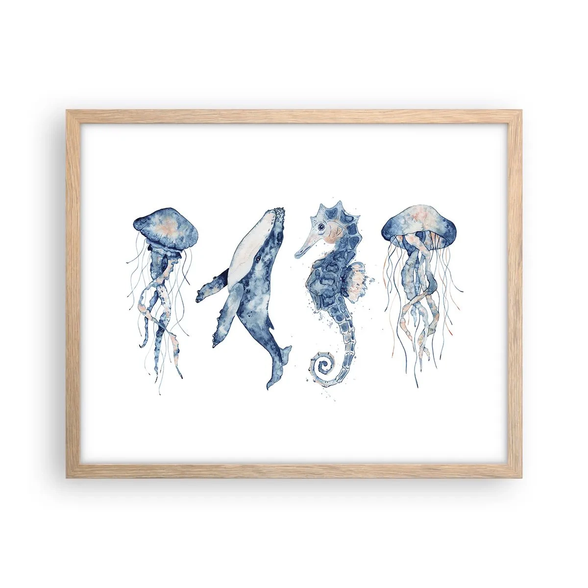 Poster in einem Rahmen aus heller Eiche - Meereswunder - 50x40 cm
