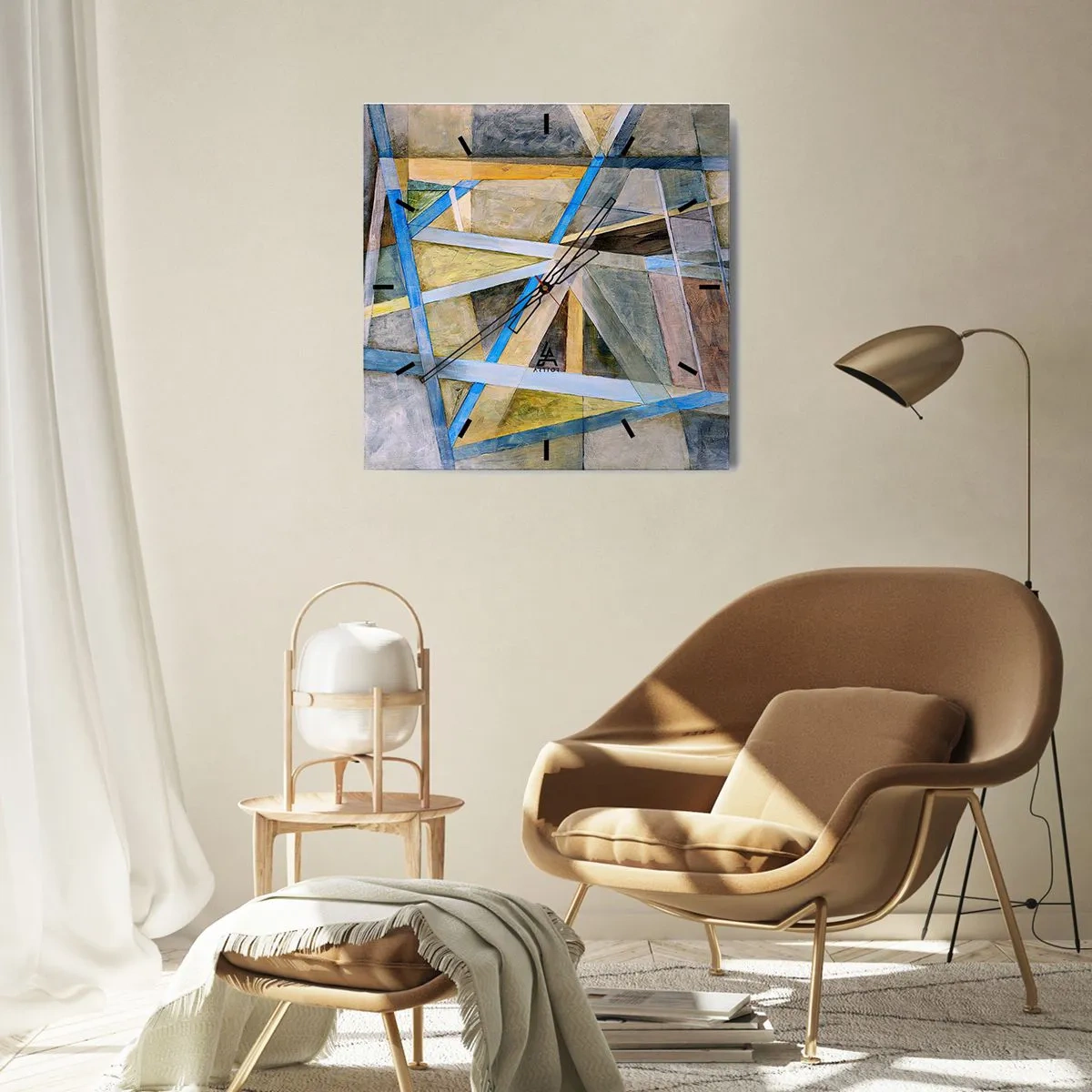 Wanduhr - Glasuhr - Gerade oder diagonal? - 30x30 cm