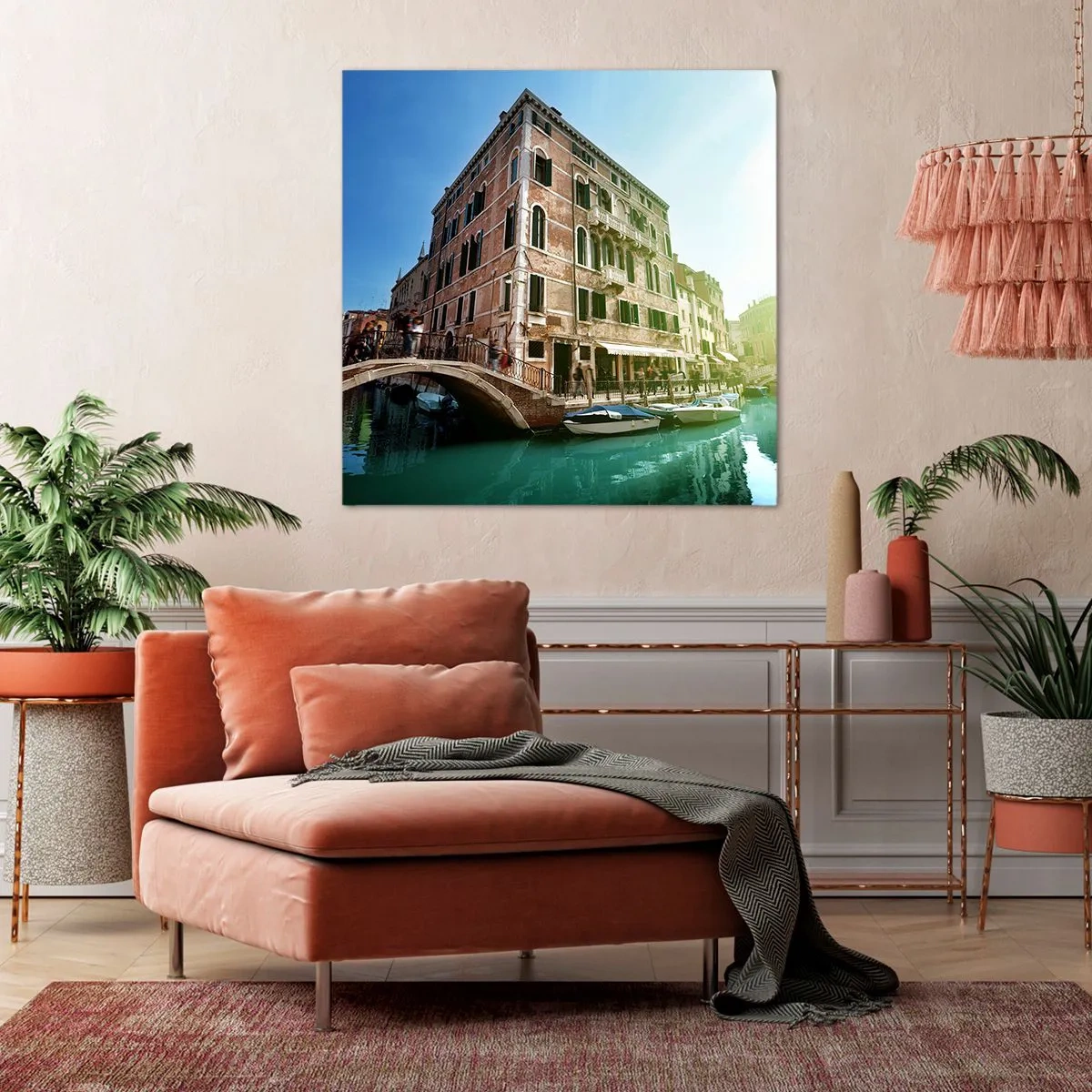 Bild auf Leinwand - Leinwandbild - Venedig - Amore Mio - 60x60 cm