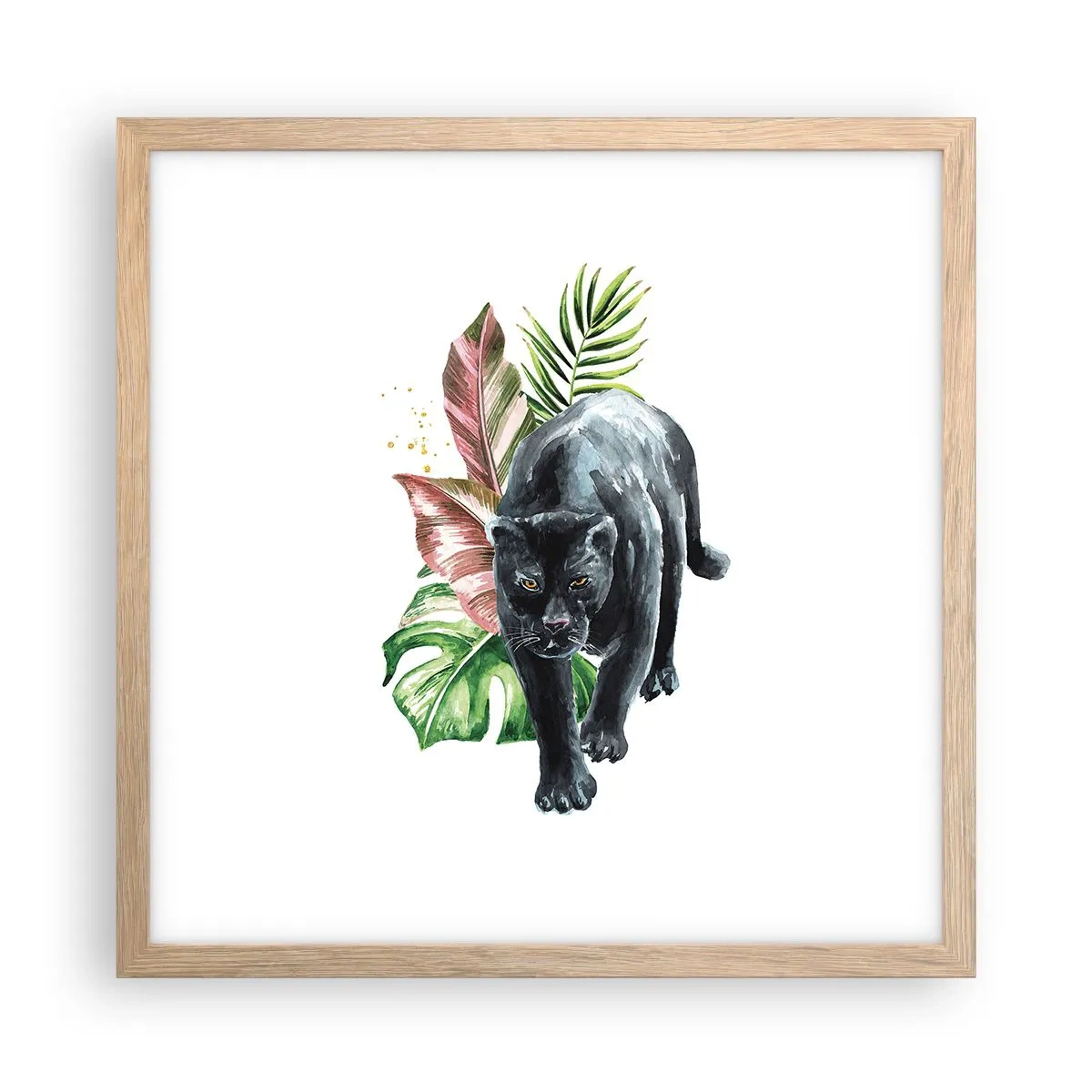 Poster in einem Rahmen aus heller Eiche - Wildheit des Herzens - 40x40 cm