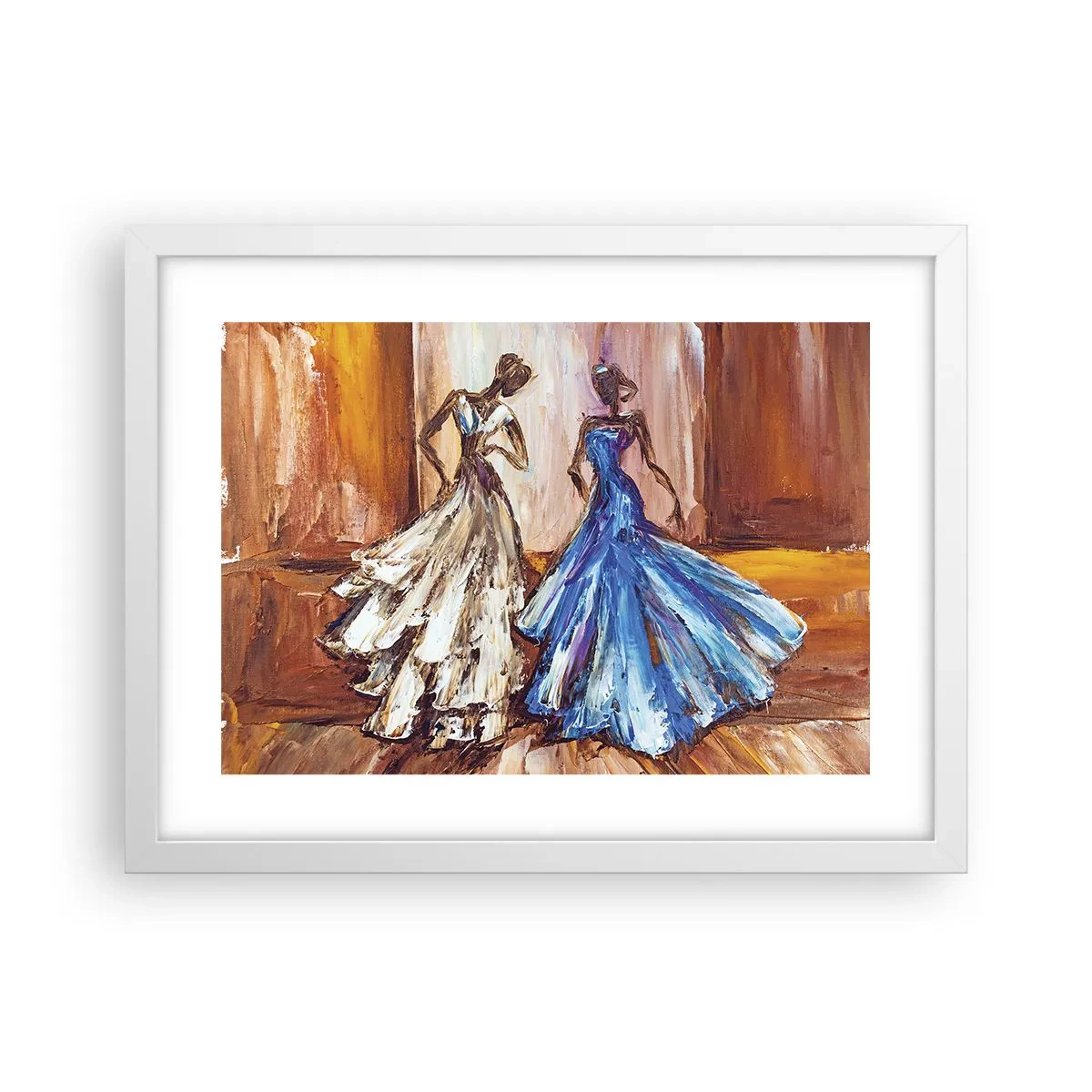 Poster in einem weißen Rahmen - Ein dankbares Duo - 40x30 cm