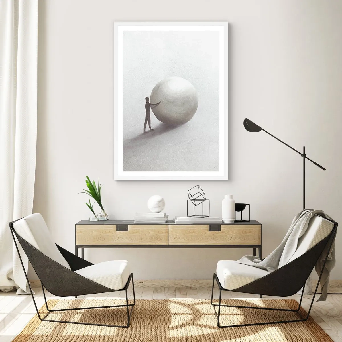 Poster in einem weißen Rahmen - Das Spiel des Lebens - 50x70 cm