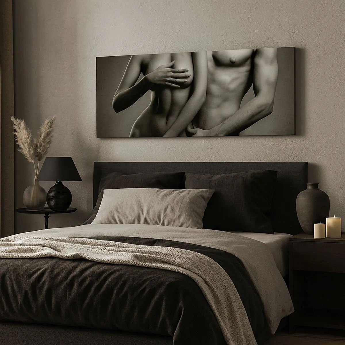Bild auf Leinwand - Leinwandbild - Adam und Ewa - 100x40 cm
