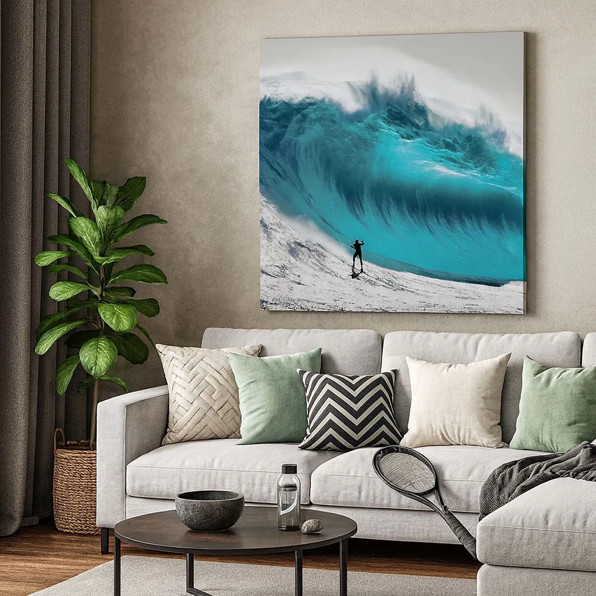 Bild auf Leinwand - Leinwandbild - Herausforderung angenommen - 30x30 cm