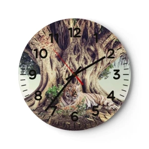 Wanduhr - Glasuhr - Blick aus dem Buch Genesis - 30x30 cm