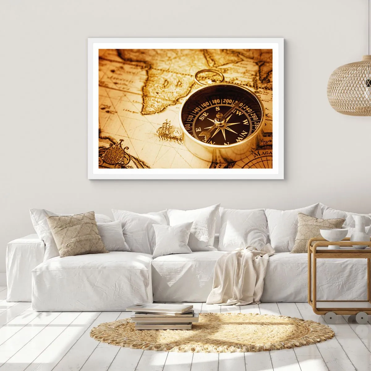 Poster in einem weißen Rahmen - Ost oder West? - 50x40 cm