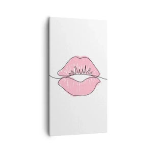 Bild auf Leinwand - Leinwandbild - Bereit zum Küssen? - 55x100 cm