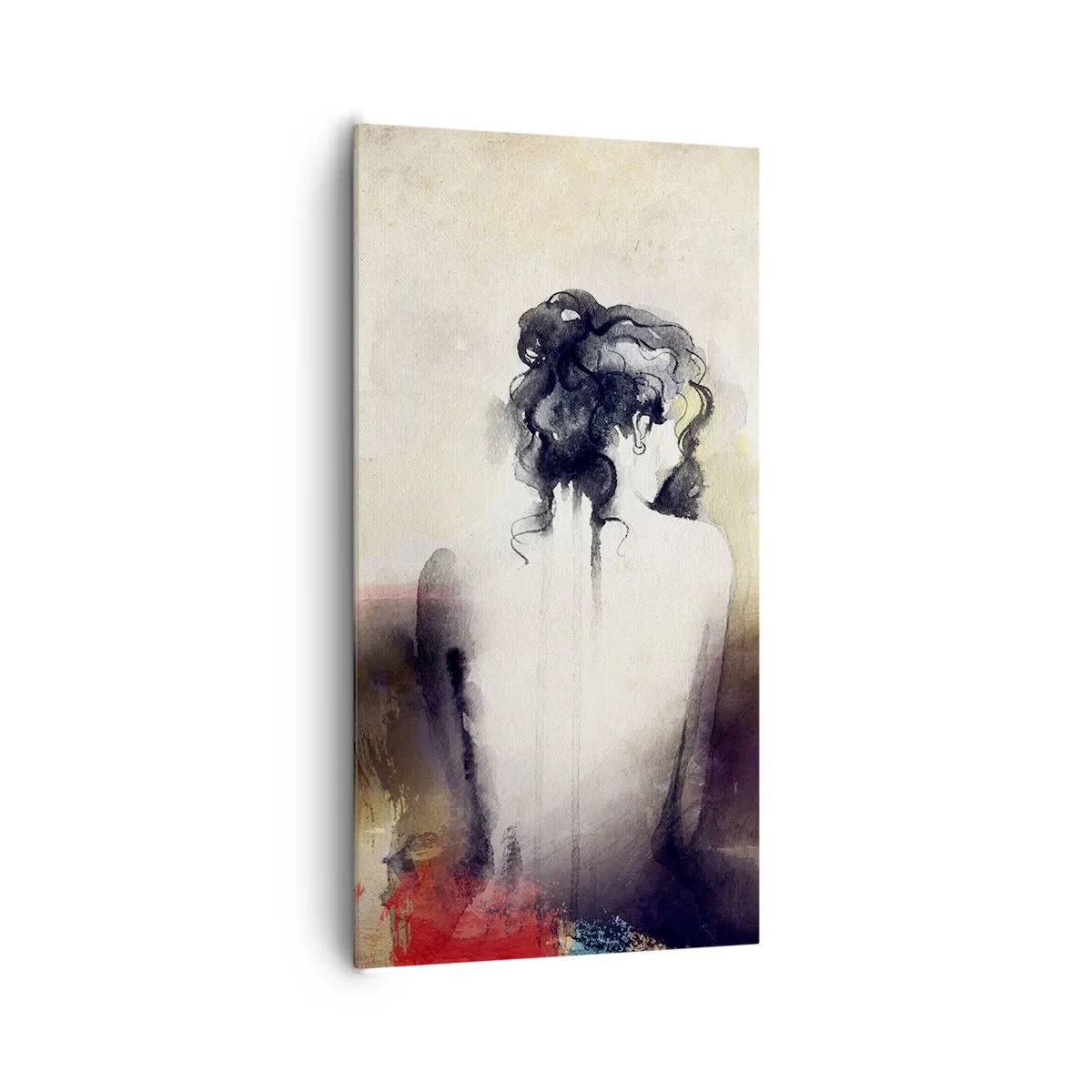 Bild auf Leinwand - Leinwandbild - Glatte Linien, ovale Formen - 65x120 cm