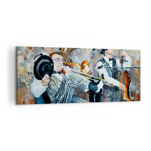 Bild auf Leinwand - Leinwandbild - Der ganze Jazz - 100x40 cm