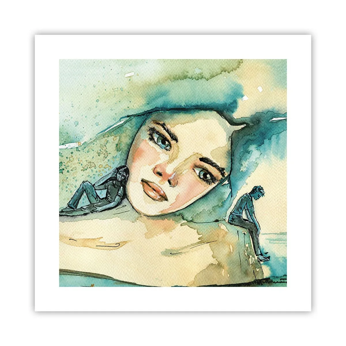 Poster - Bin ich blau? - 40x40 cm