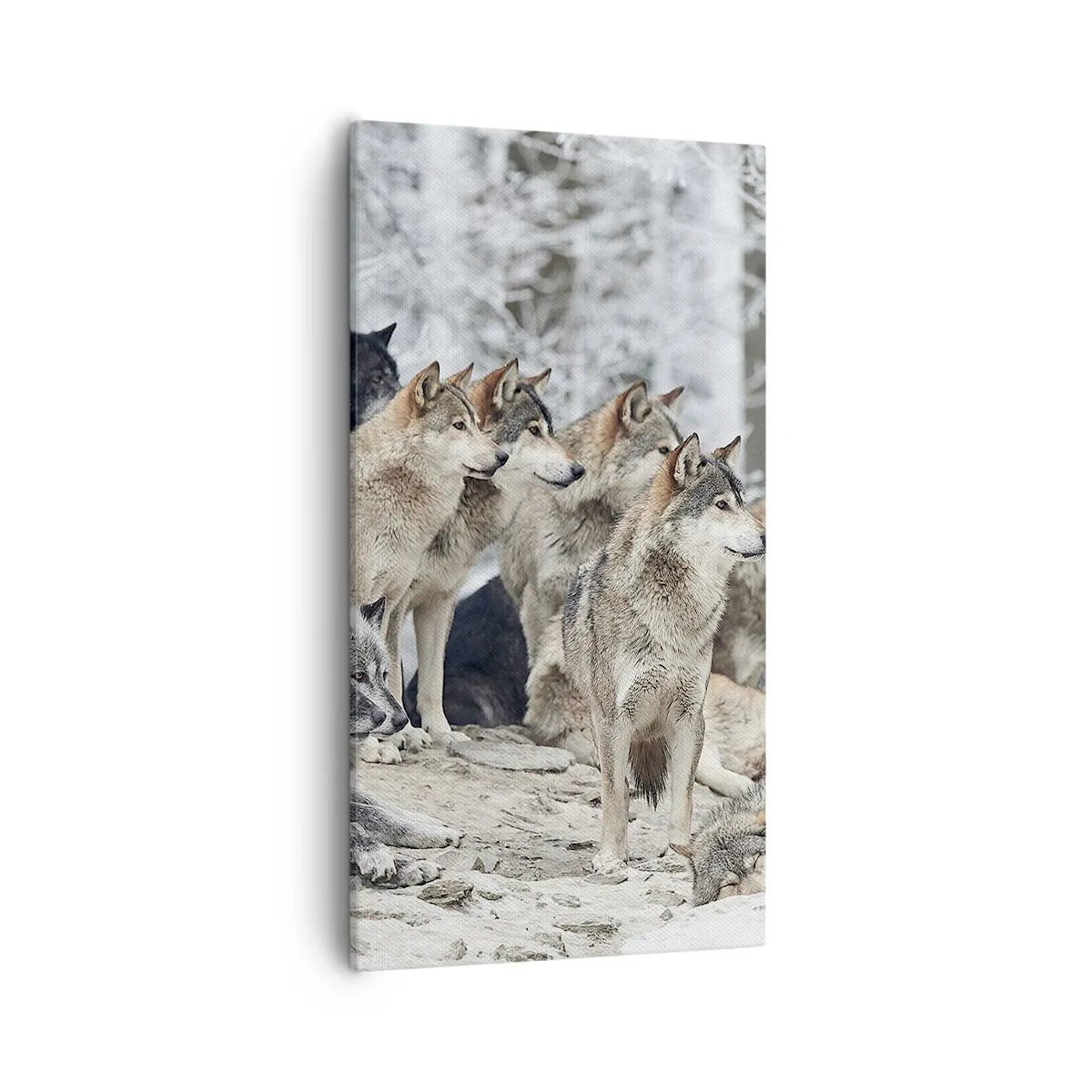 Bild auf Leinwand - Leinwandbild - Familie und Freunde - 55x100 cm