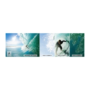 Fototapeten Muster Selbstklebend Deluxe Sticker - Immer Top - Landschaft, Ozean, Surfer - 100x30 cm