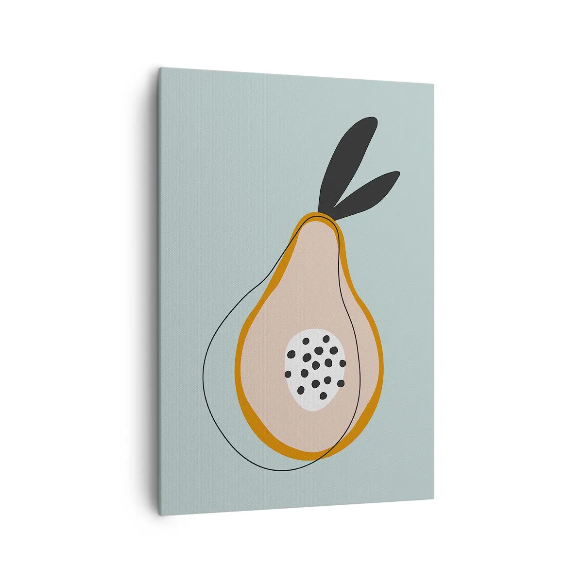 Bild auf Leinwand - Leinwandbild - Abstrakte Birne auf hellem Hintergrund - 70x100cm - Durchdringe die Natur der Dinge - Moderne Wanddekoration für Wohnzimmer und Schlafzimmer ARTTOR