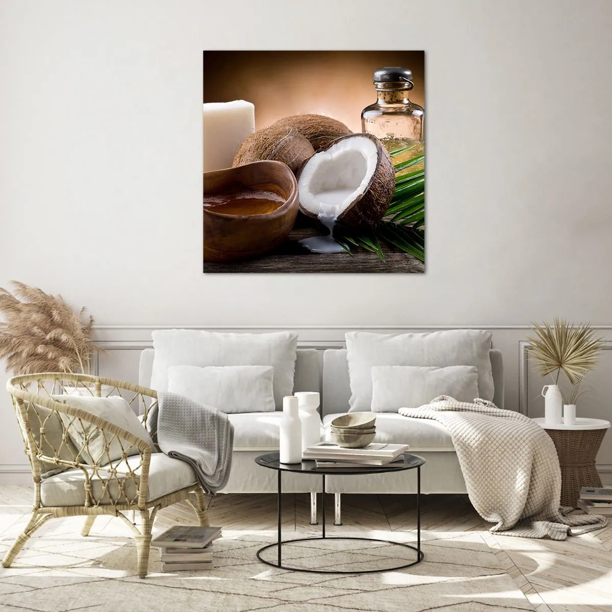 Glasbild - Bild auf glas - Gesundheit von tropischen Inseln - 70x70 cm