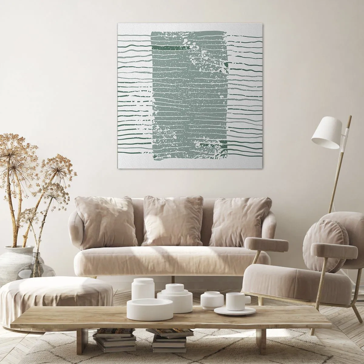 Bild auf Leinwand - Leinwandbild - Marine Abstraktion - 70x70 cm