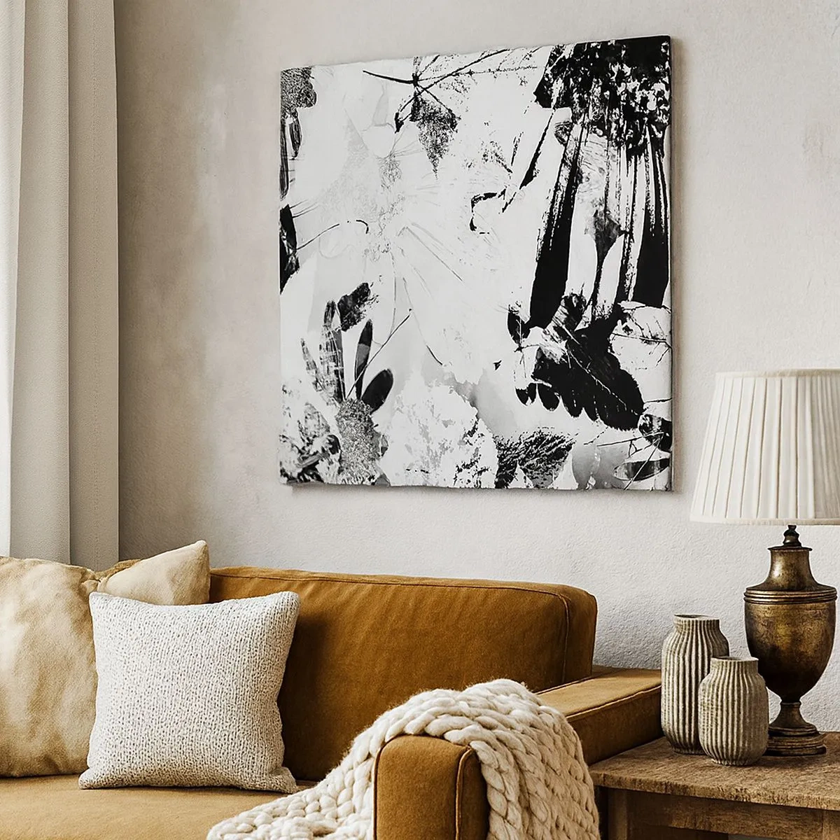 Bild auf Leinwand - Leinwandbild - Herbst negativ - 30x30 cm