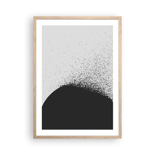 Poster in einem Rahmen aus heller Eiche - Bewegung von Molekülen - 50x70 cm