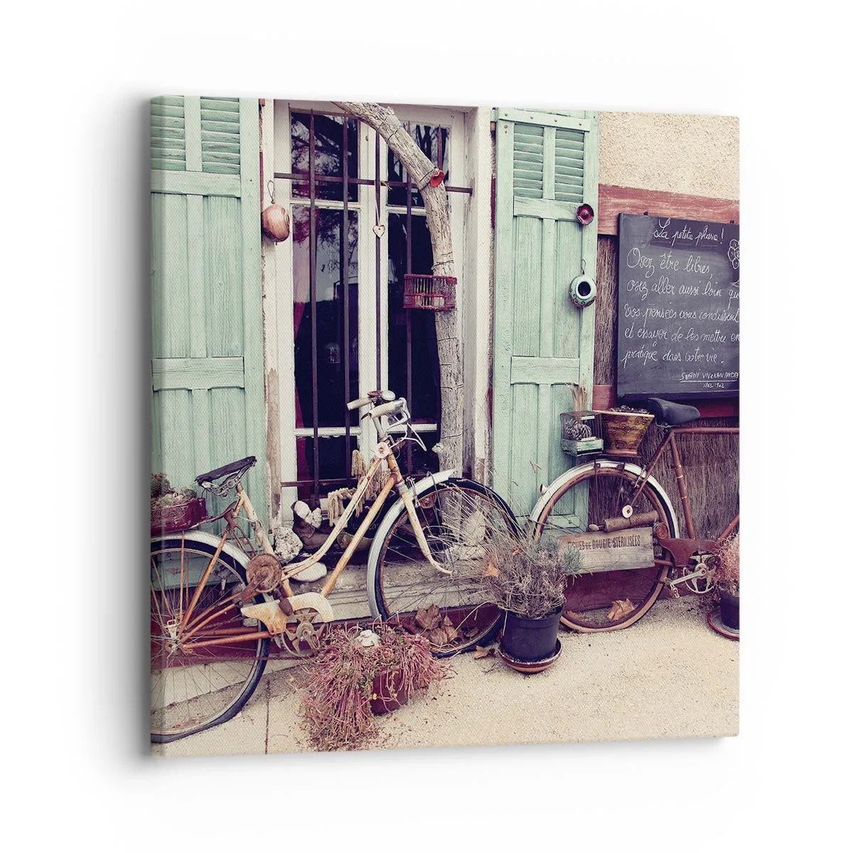 Bild auf Leinwand - Leinwandbild - Es lebe die Provinz - 30x30 cm