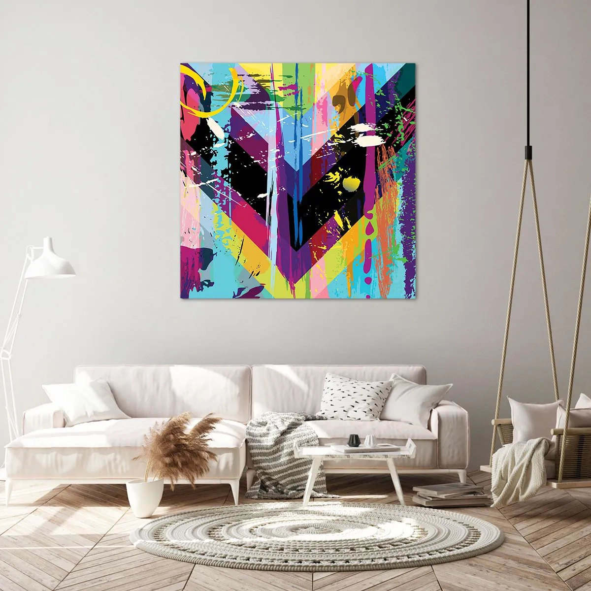 Bild auf Leinwand - Leinwandbild - Von oben nach unten - 70x70 cm