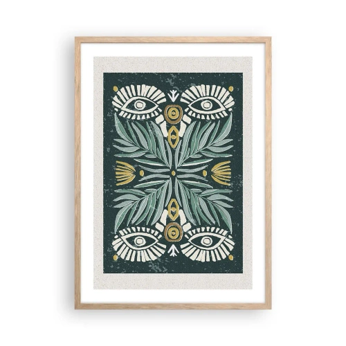 Poster in einem Rahmen aus heller Eiche - Wie ein Volksausschnitt - 50x70 cm