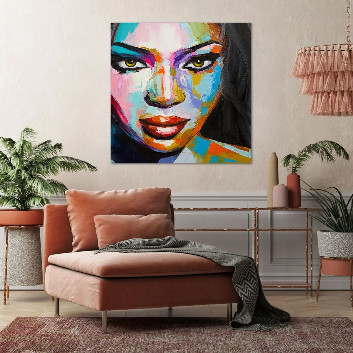 Bild auf Leinwand - Leinwandbild - Es ist unmöglich die Augen abzuwenden - 40x40 cm