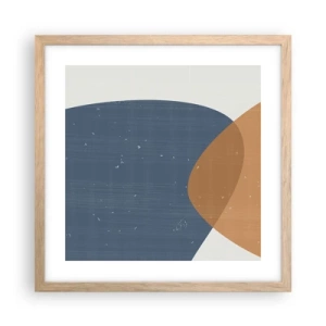 Poster in einem Rahmen aus heller Eiche - Ovale und Einflüsse - 40x40 cm