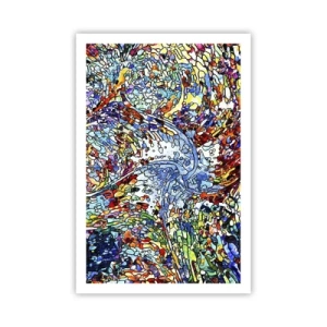 Poster - Glasmalerei Wassertropfen - 61x91 cm