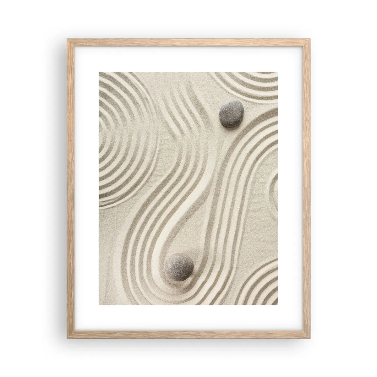 Poster in einem Rahmen aus heller Eiche - Ein Hauch von Wärme - 40x50 cm