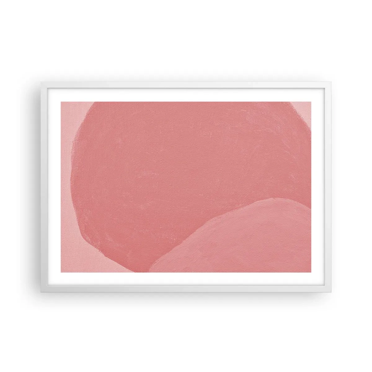 Poster in einem weißen Rahmen - Organische Komposition in Rosa - 70x50 cm