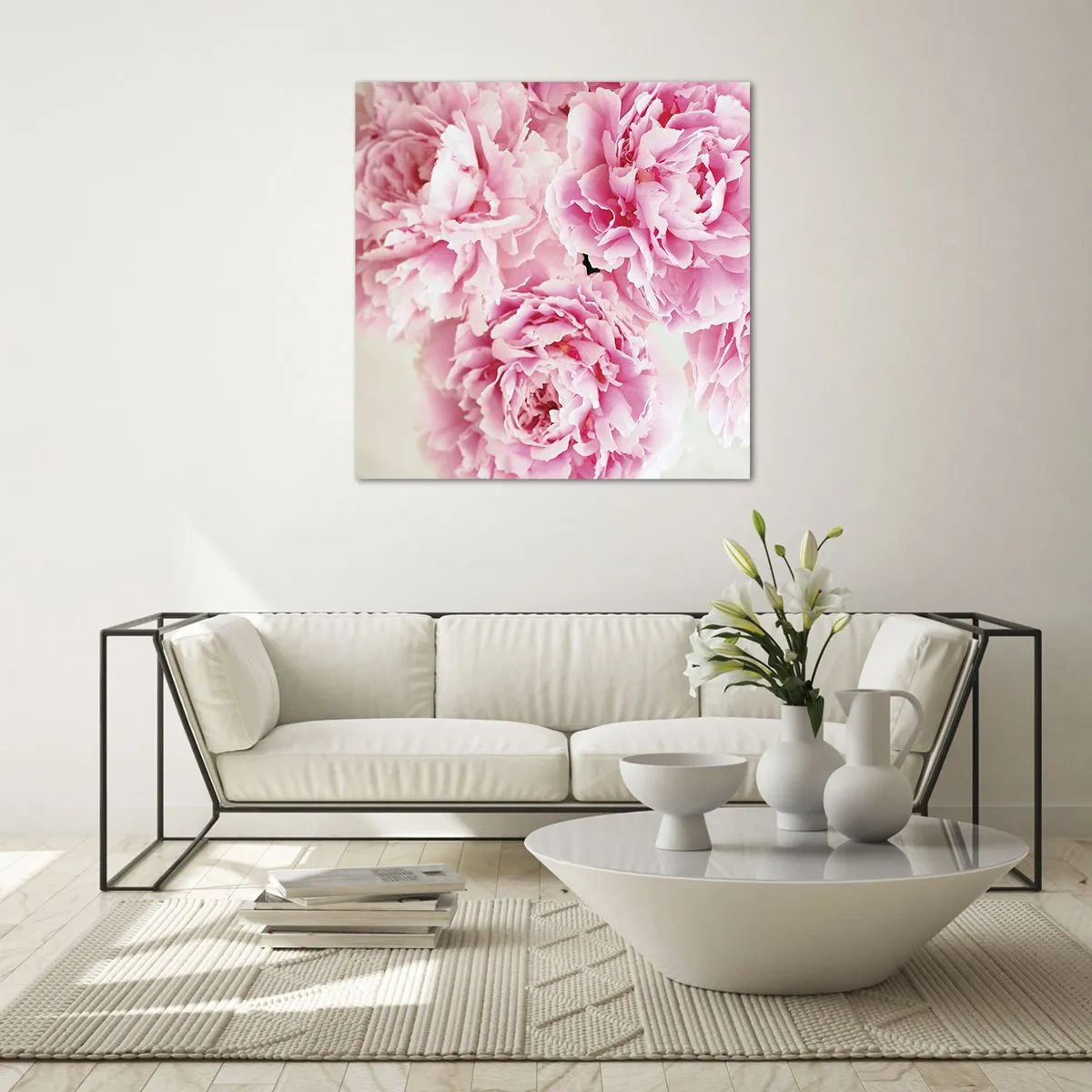 Glasbild - Bild auf glas - In rosa Glamour - 60x60 cm