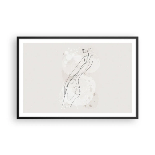 Poster in einem schwarzem Rahmen - Der Blick schweift - 91x61 cm