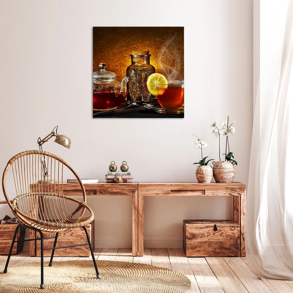 Bild auf Leinwand - Leinwandbild - Im Stil der niederländischen Meister - 50x50 cm