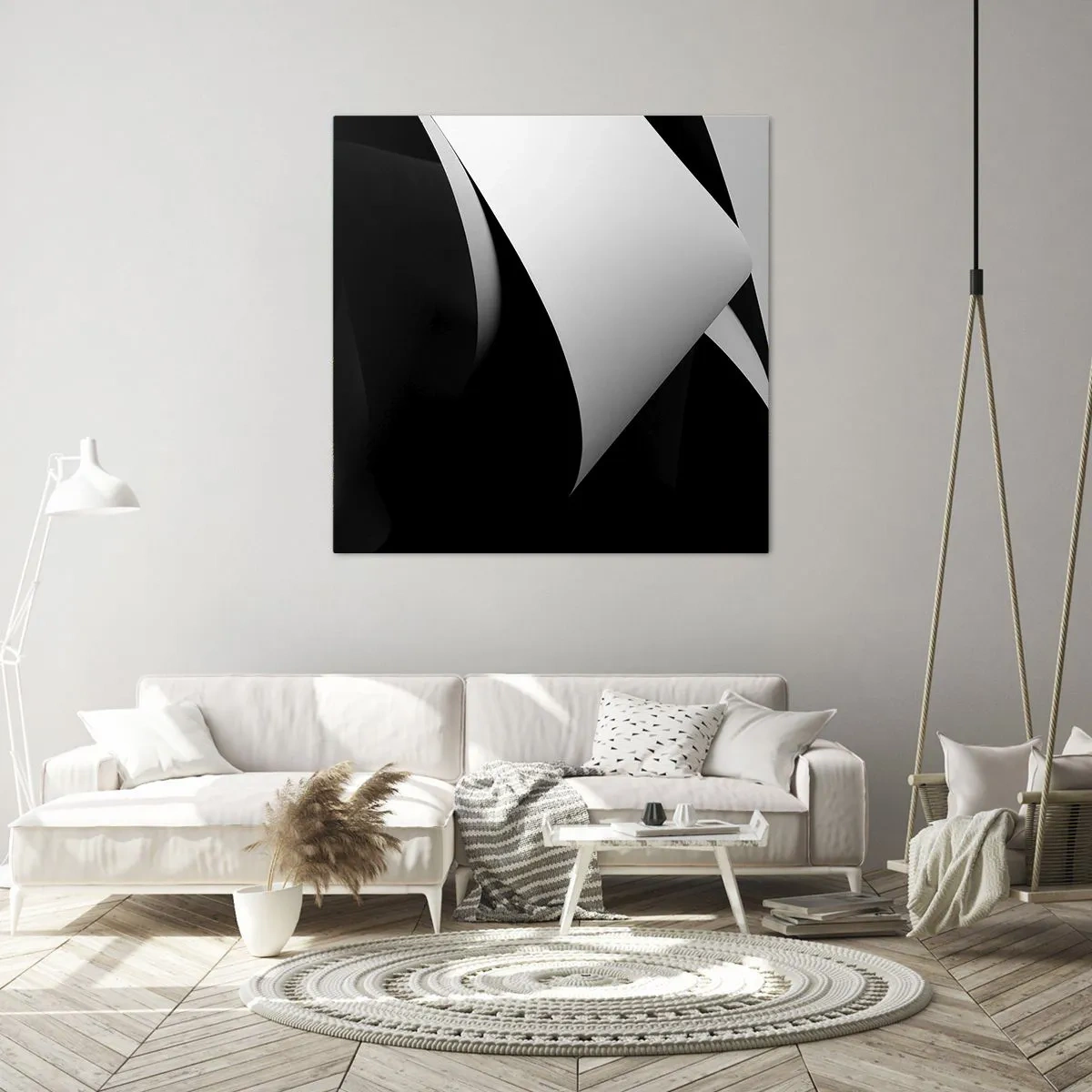 Bild auf Leinwand - Leinwandbild - Lichtflächen aus der Schattentiefe - 40x40 cm