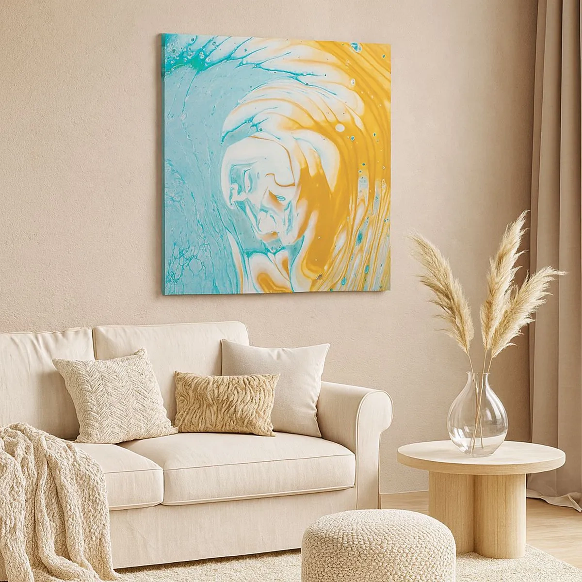 Bild auf Leinwand - Leinwandbild - Pastellwirbel - 30x30 cm