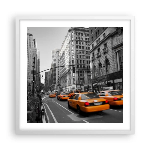 Poster in einem weißen Rahmen - Sonnen der Großstadt - 50x50 cm