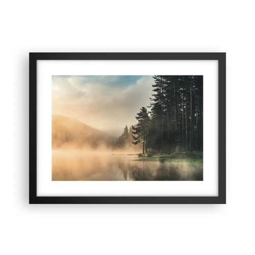 Poster in einem schwarzem Rahmen - Die Geburt des Tages - 40x30 cm