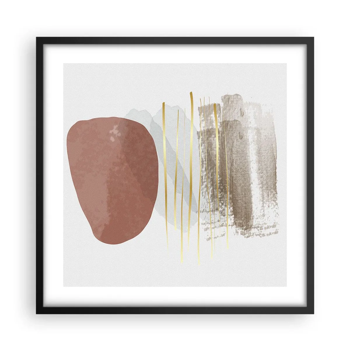 Poster in einem schwarzem Rahmen - Abstrakte Kolonnade - 50x50 cm