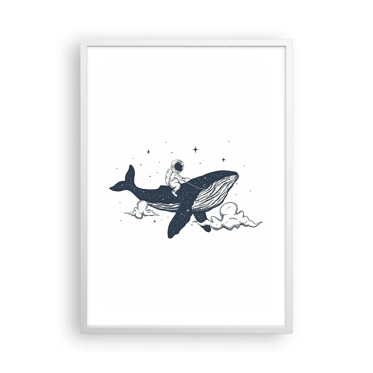 Poster in einem weißen Rahmen - Weltraumabenteuer - 50x70 cm
