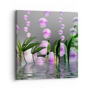 Bild auf Leinwand - Leinwandbild - Eine reflektierende Komposition aus Leichtigkeit und Leben - 30x30 cm