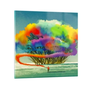 Glasbild - Bild auf glas - Erwecke diese Welt zum Leben - 60x60 cm