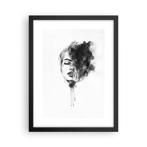 Poster in einem schwarzem Rahmen - Wovon träumt das Mädchen - 30x40 cm